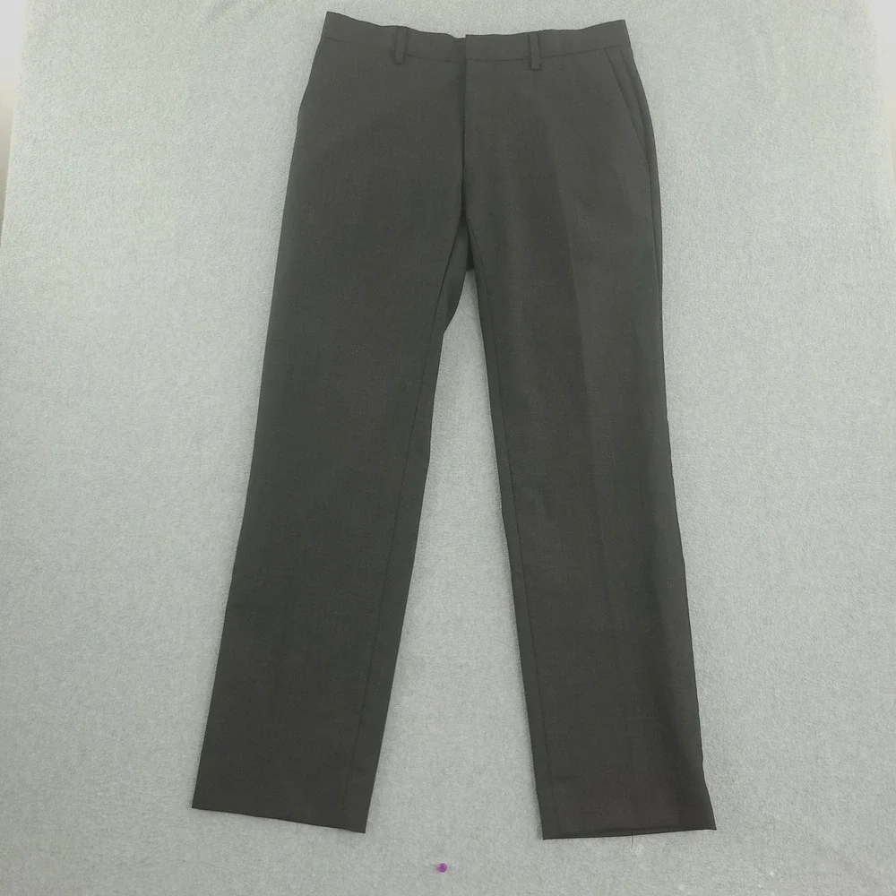 Banana Republic‎ Dress Pants Mens 30x30 Gray Wool Tailored Slim Fit Formal